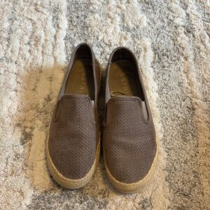 Espirit taupe slip on shoes